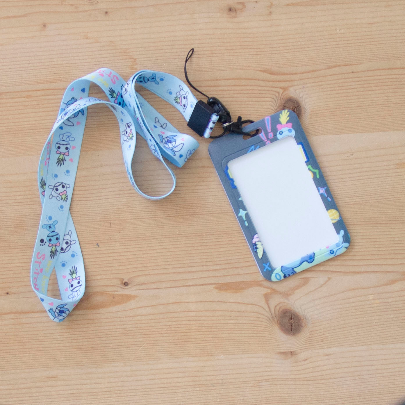 Fita Porta Cartões STITCH CINZA