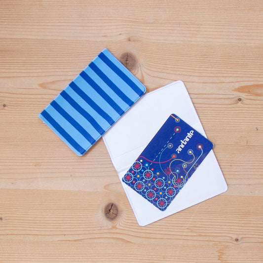Porta Cartões Napa 6 x 9 cm BLUE STRIPES