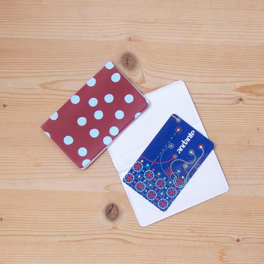 Porta Cartões Napa 6 x 9 cm CLASSIC DOTS BLUE