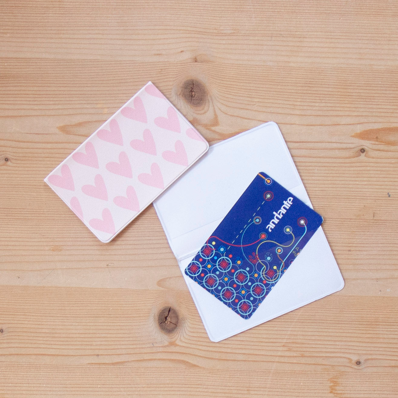 Porta Cartões Napa 6 x 9 cm PINK HEARTS