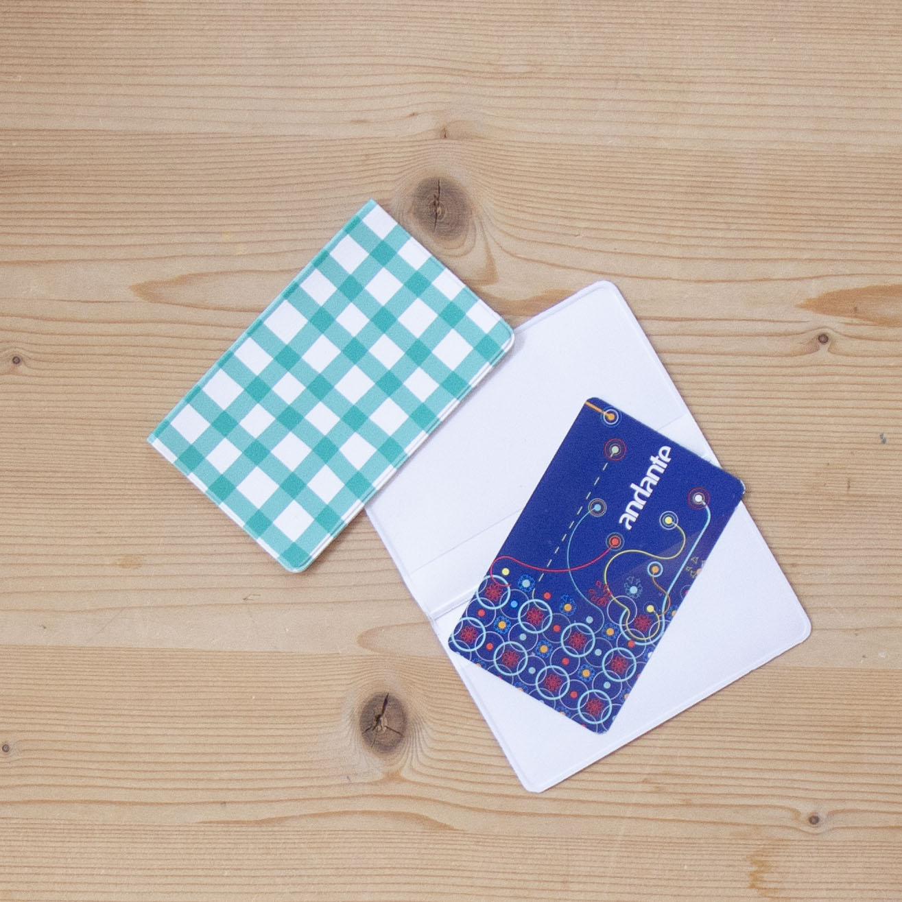 Porta Cartões Napa 6 x 9 cm VICHY GREEN