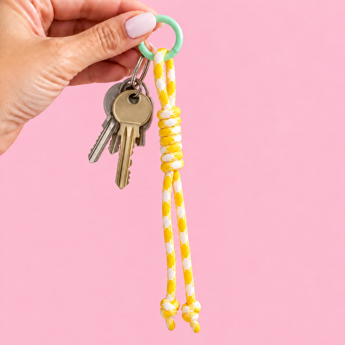Porta Chaves Cordão Amarelo (menta)