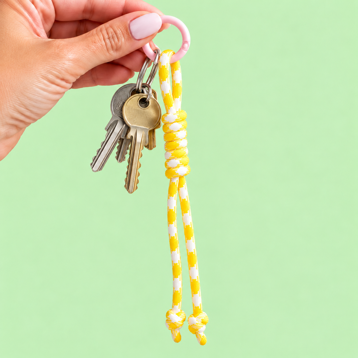 Porta Chaves Cordão Amarelo (Rosa)