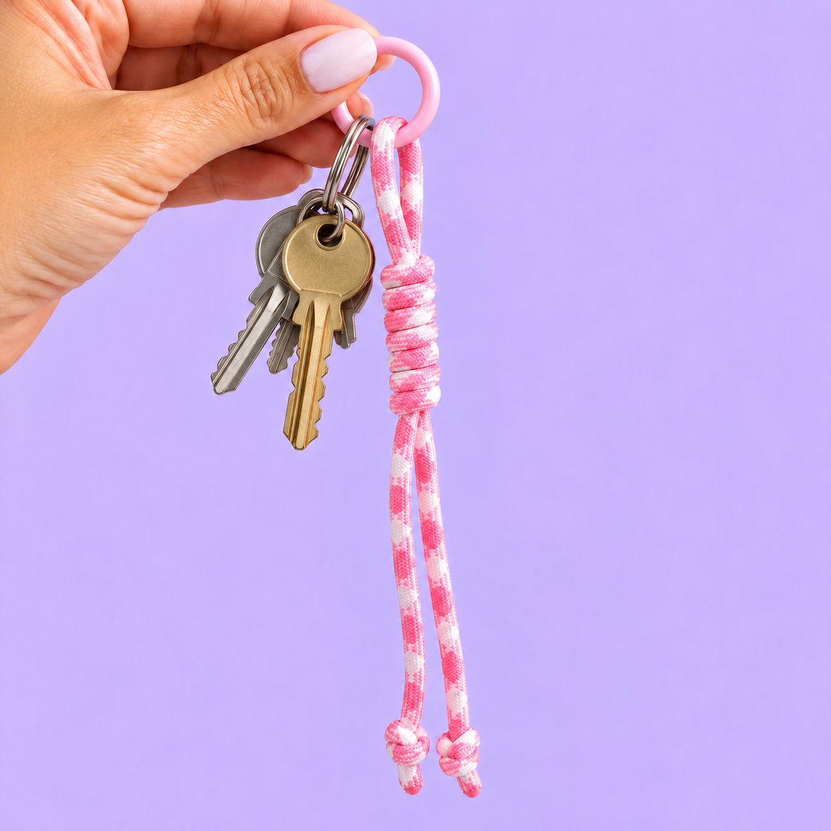 Porta Chaves Cordão Rosa (Rosa)