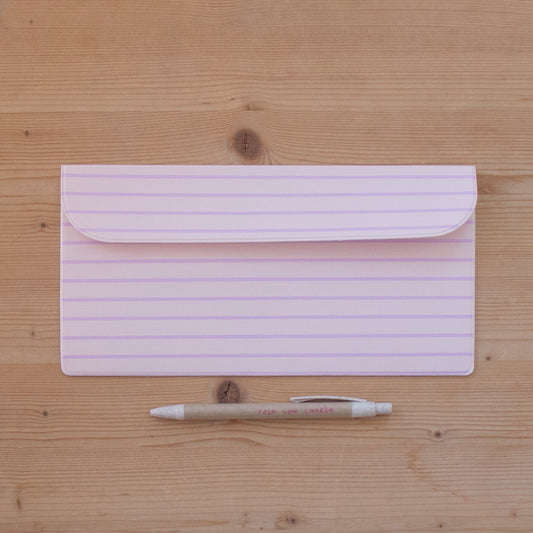 Porta Documentos Napa 24,5 x 13 cm ESSENCE PINK STRIPES