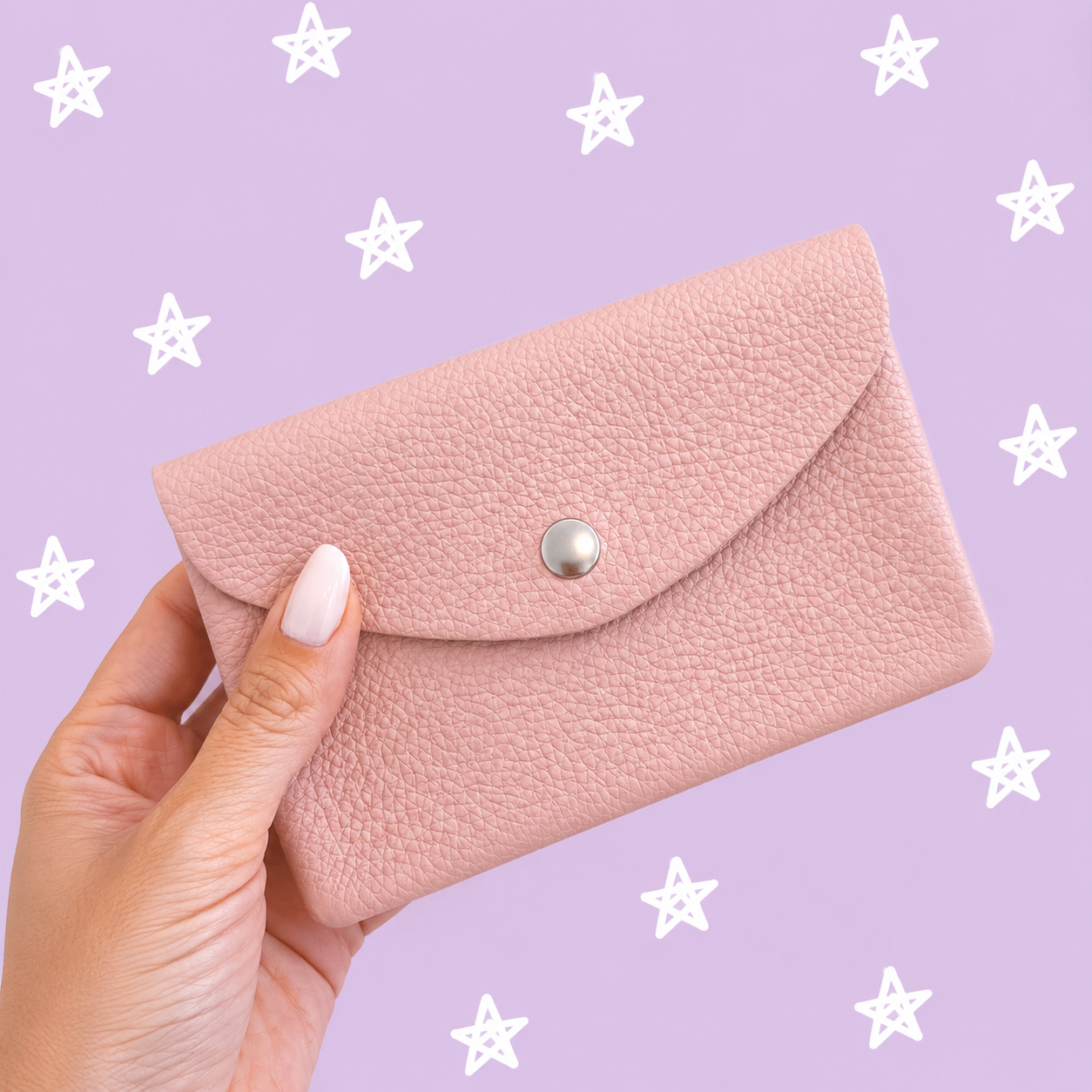 Porta Moedas Pele 15 x 9 cm Big ROSA CLARO