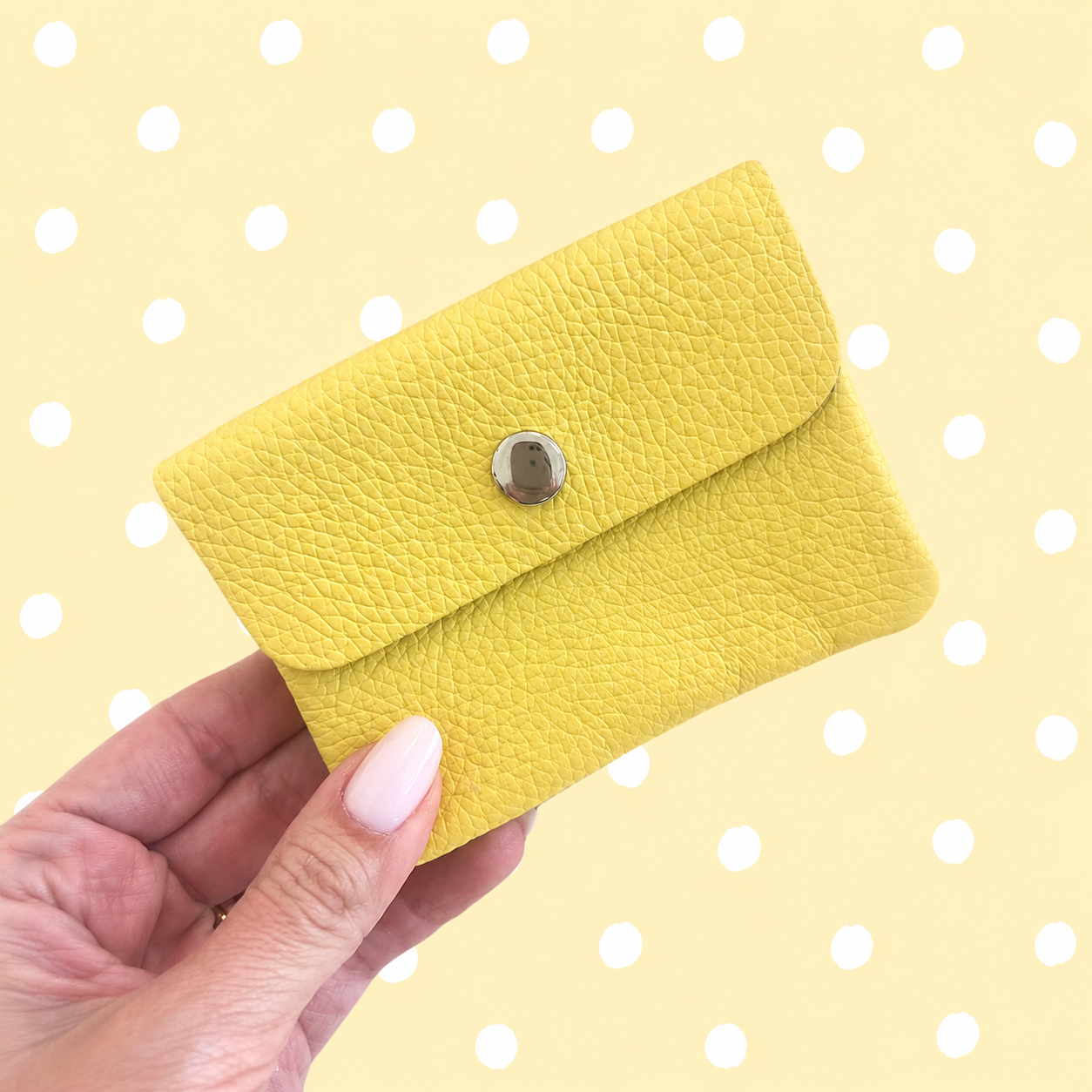 Porta Moedas Pele 10,5 x 8 cm AMARELO