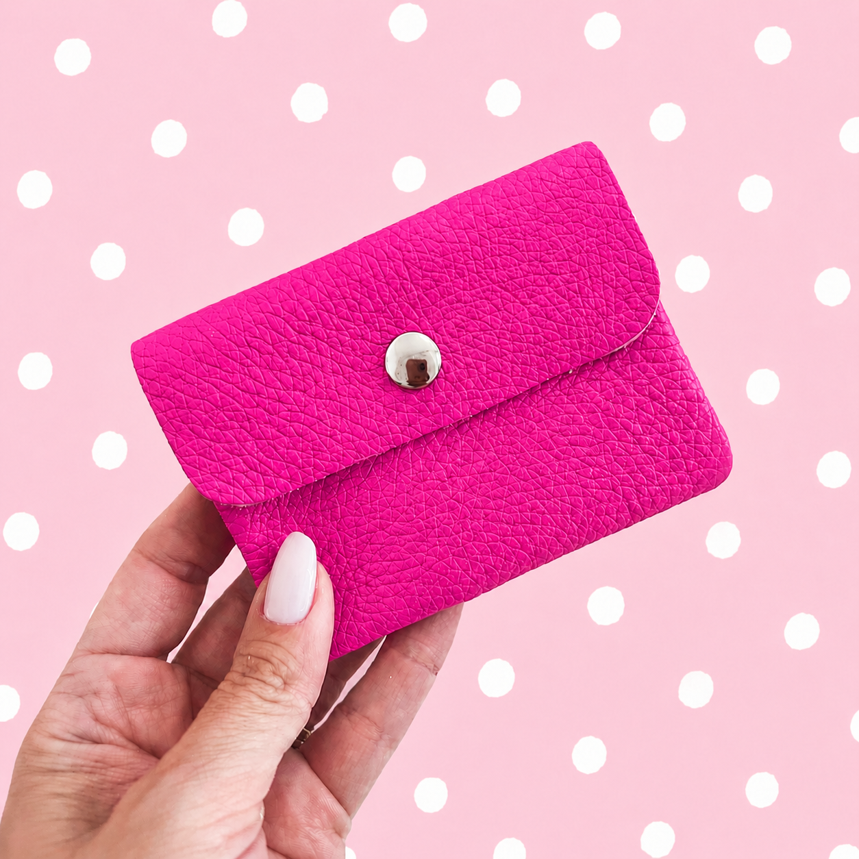 Porta Moedas Pele 10,5 x 8 cm ROSA