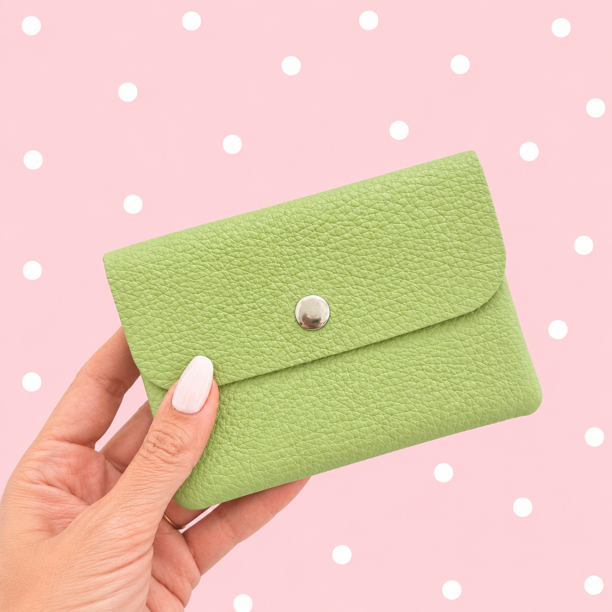 Porta Moedas Pele 10,5 x 8 cm Small VERDE