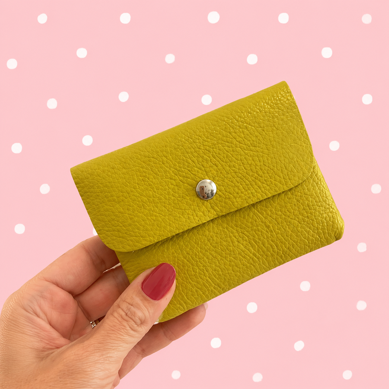 Porta Moedas Pele 10,5 x 8 cm Small VERDE
