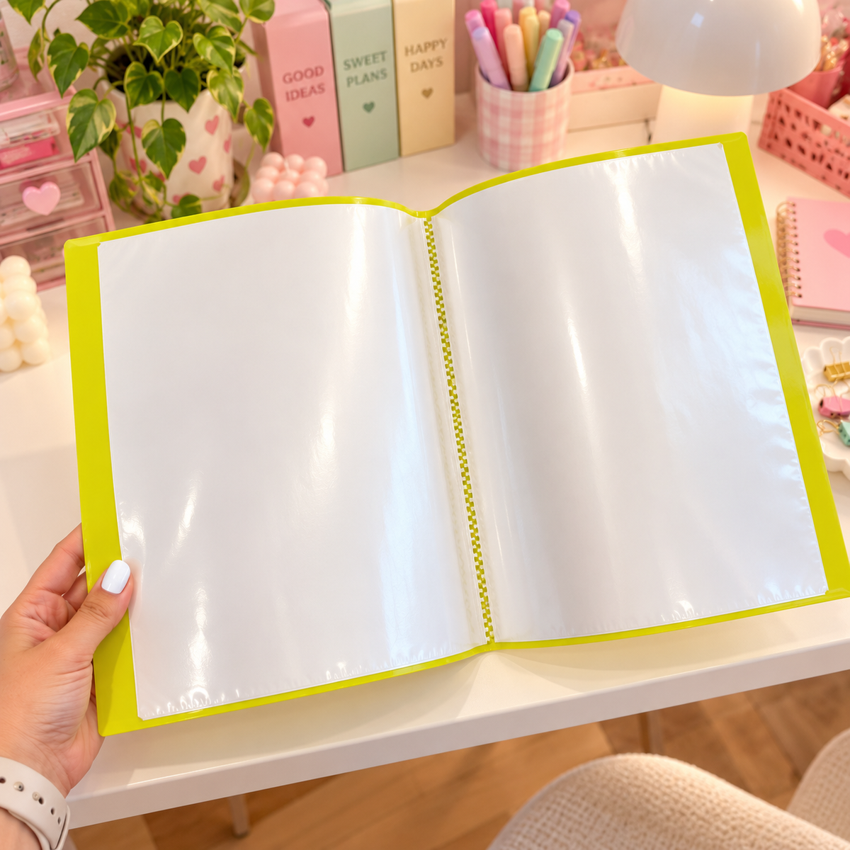 Portfolio A4 20 Micas Neon Amarelo (Erick Krause)