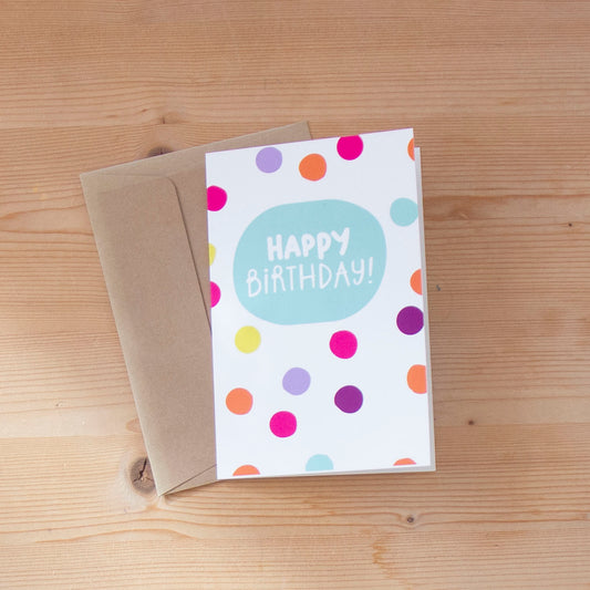 Postal Happy Birthday Dots