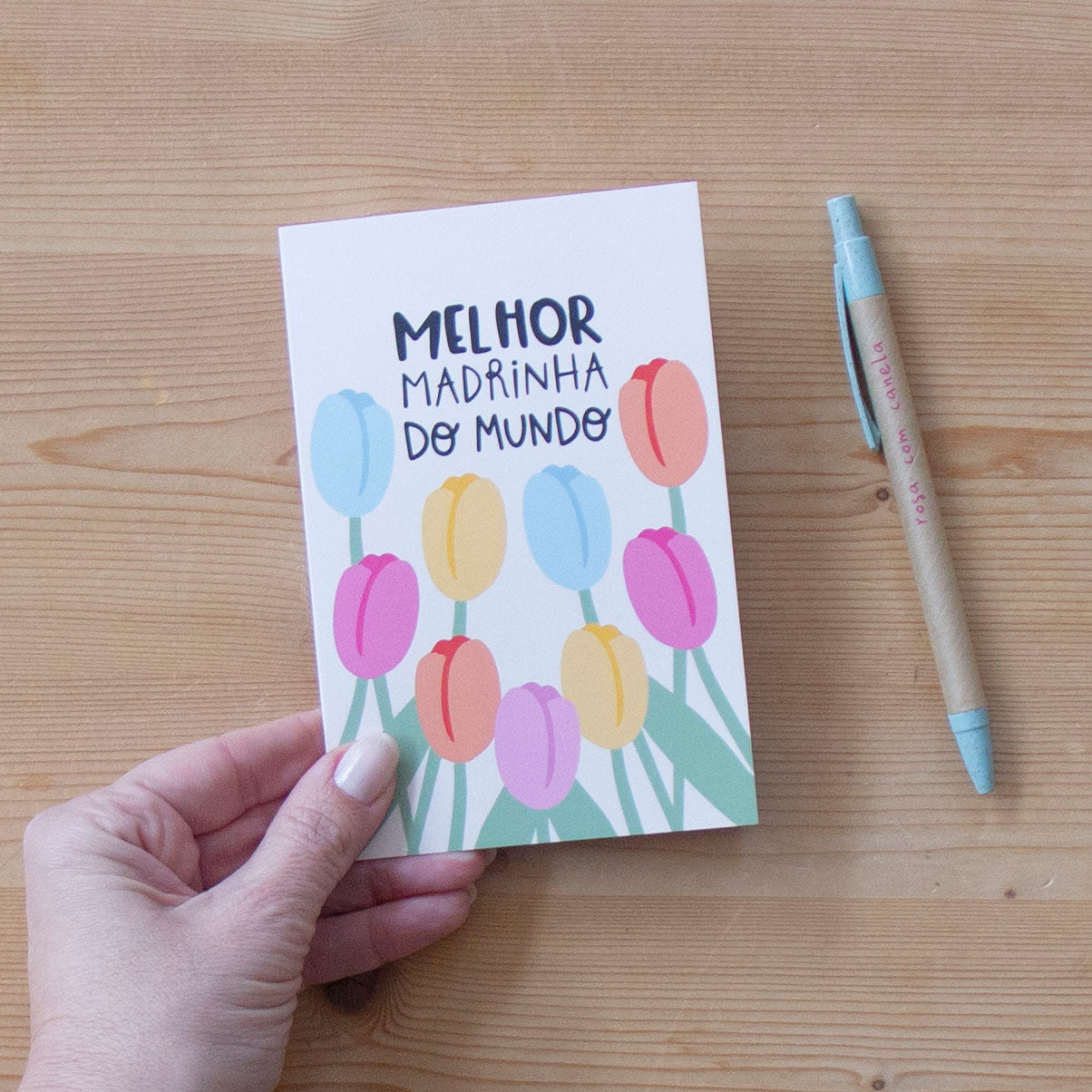 Postal Melhor Madrinha do Mundo (Flores)