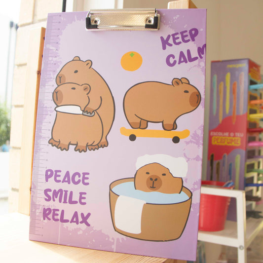 Prancheta A4 Capivara Lilás