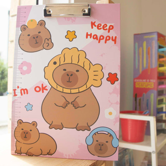 Prancheta A4 Capivara Pink
