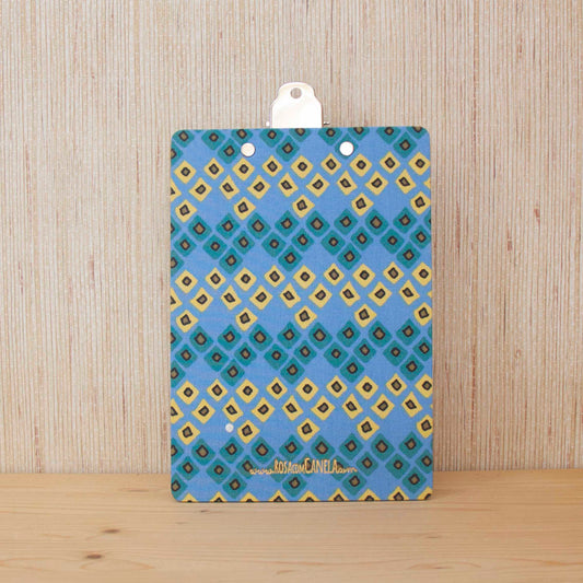 Prancheta A5 Tecido Tribal Blue