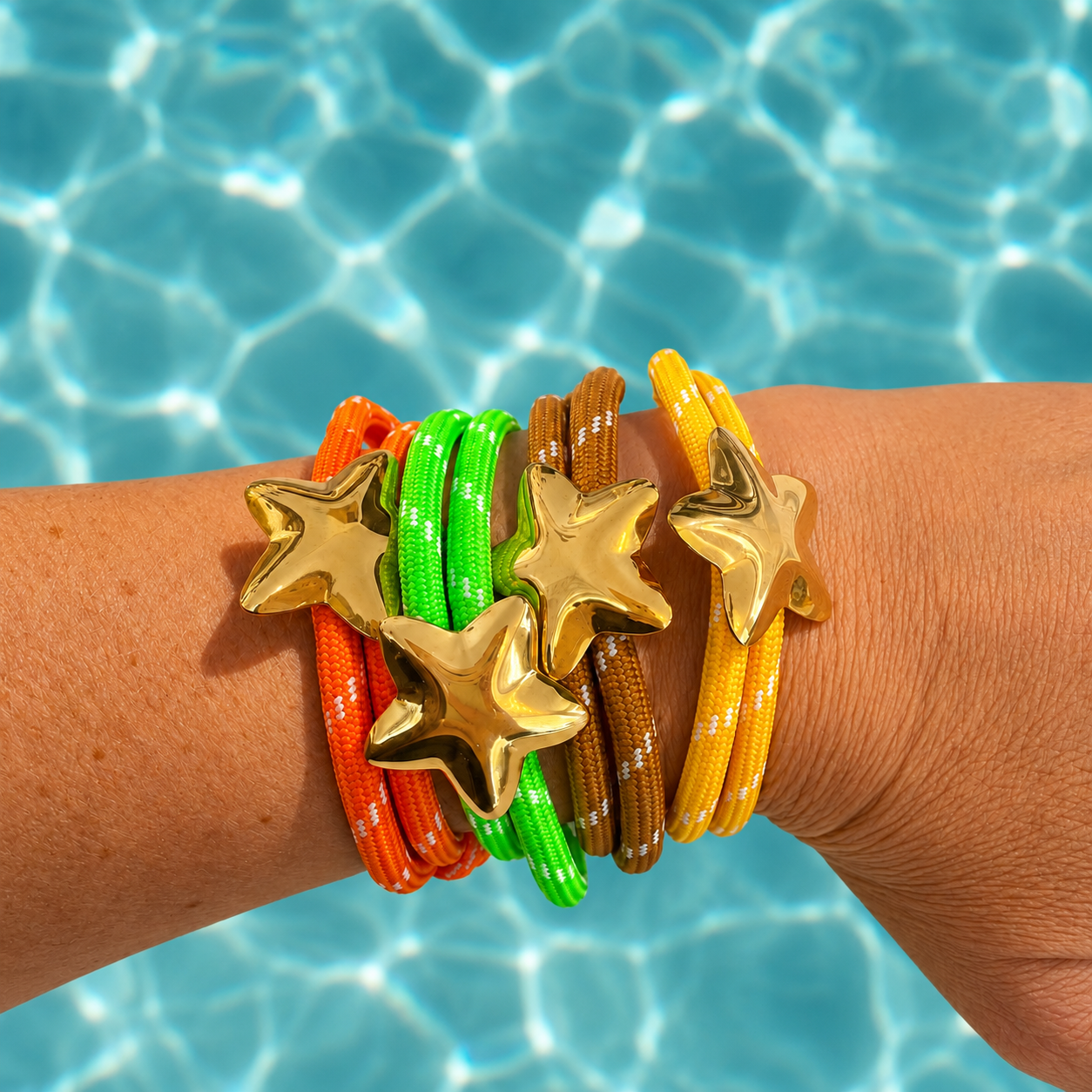 Pulseira em corda Castanha ESTRELA
