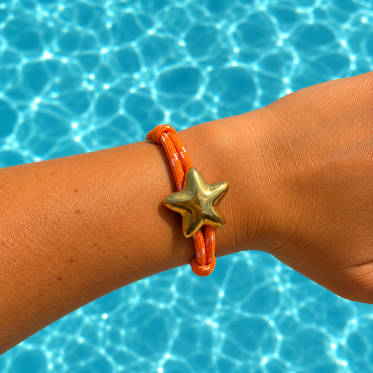Pulseira em corda Laranja ESTRELA