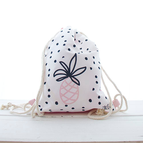 Mochila de Cordões Small 27x37 Pinneaple Dots