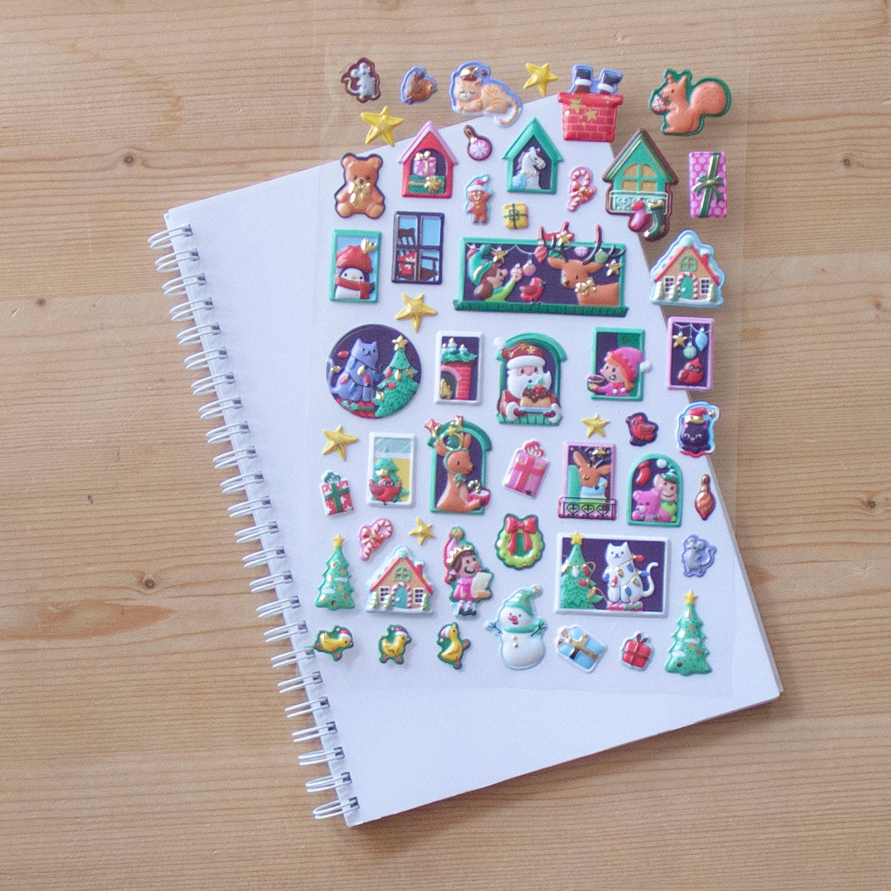 Stickers A5 c/relevo Christmas Advento