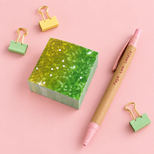 Sticky Notes 50x50mm Glitter Green