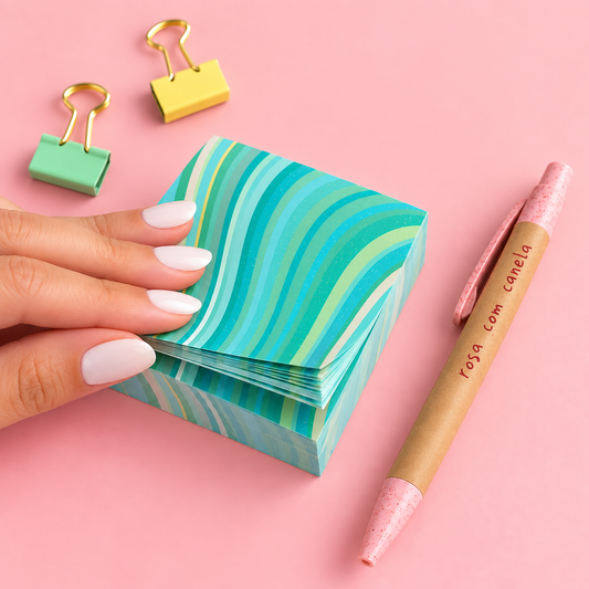 Sticky Notes 74x74mm BIG Rainbow Green
