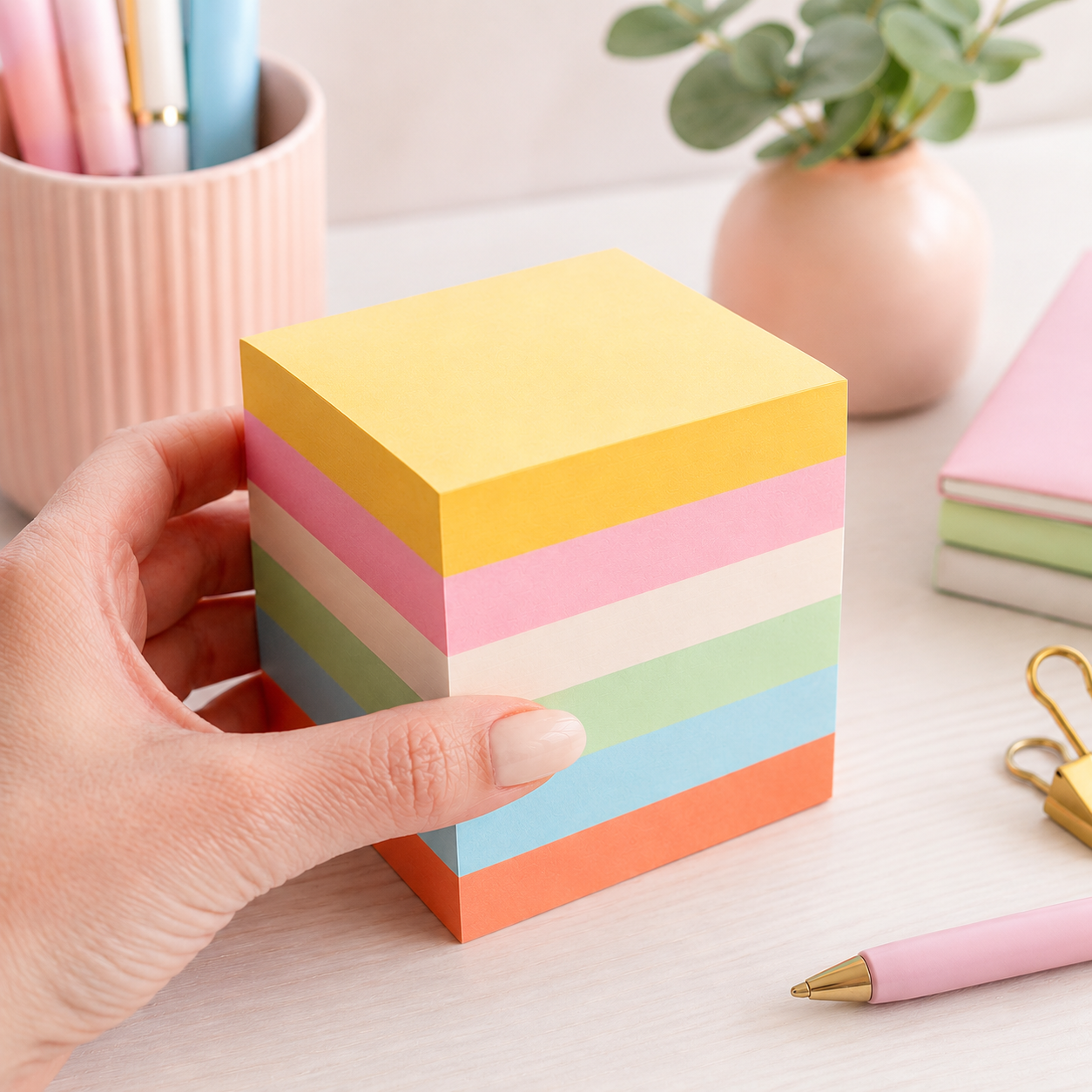 Sticky Notes 800 folhas (85x85mm) COLORIDO (Não tem cola)