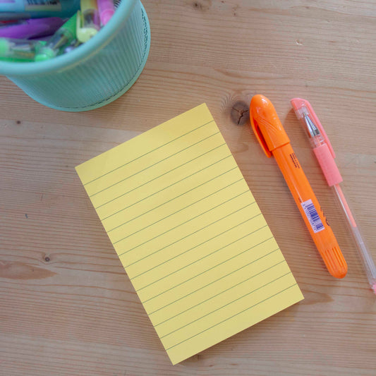 Sticky Notes 100 folhas (101x152mm) Pautado Laranja