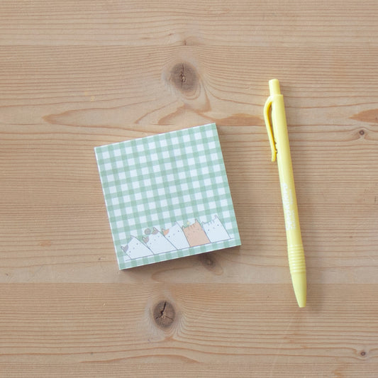 Sticky Notes 78x78mm GREEN CATS