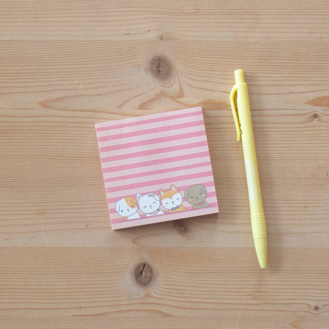 Sticky Notes 78x78mm PINK STRIPES