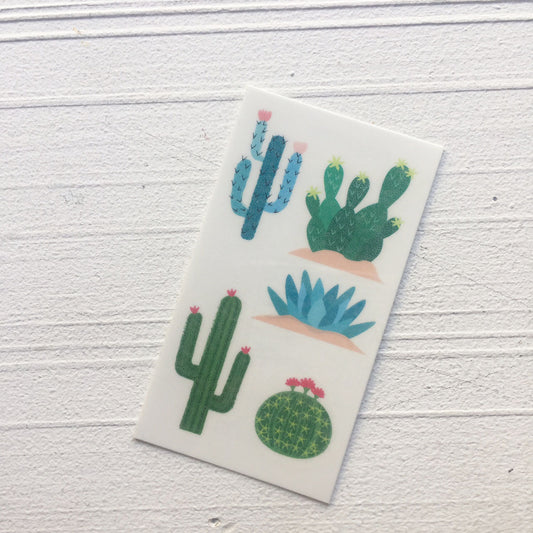 Tatuagem 5 x 9 cm para crianças Cactus