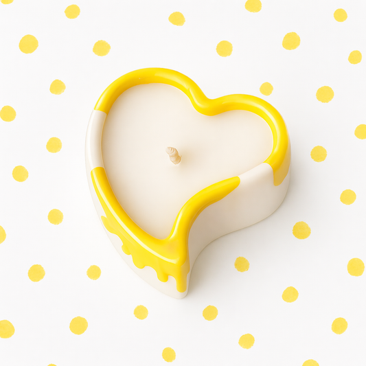 Vela Perfumada Coração Amarelo (Blanc Pur)