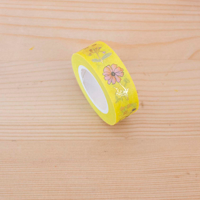 Washi Tape Floral Yellow