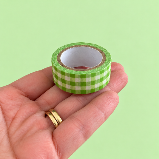 Washi Tape (15mm x 5m) Vichy VERDE