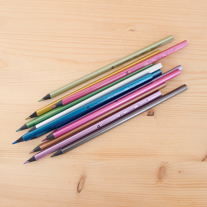 Kit 12 Lápis de cor Metalizados