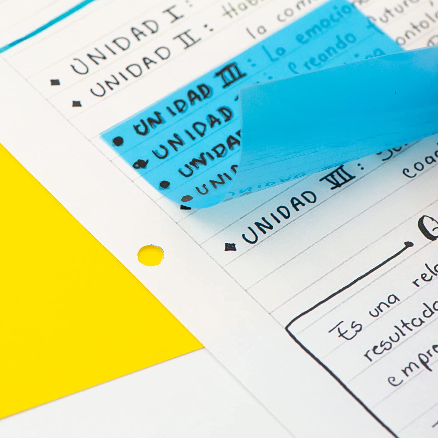 Sticky Notes (76x76 mm) Transparente Azul – Rosa com Canela
