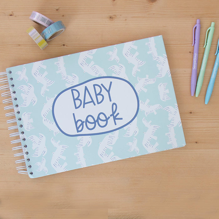 Baby Book A4 Birds Blue