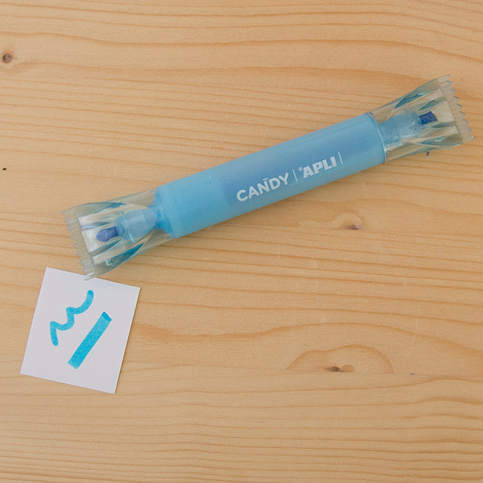 Marcador Candy (ponta dupla) Azul Fluo