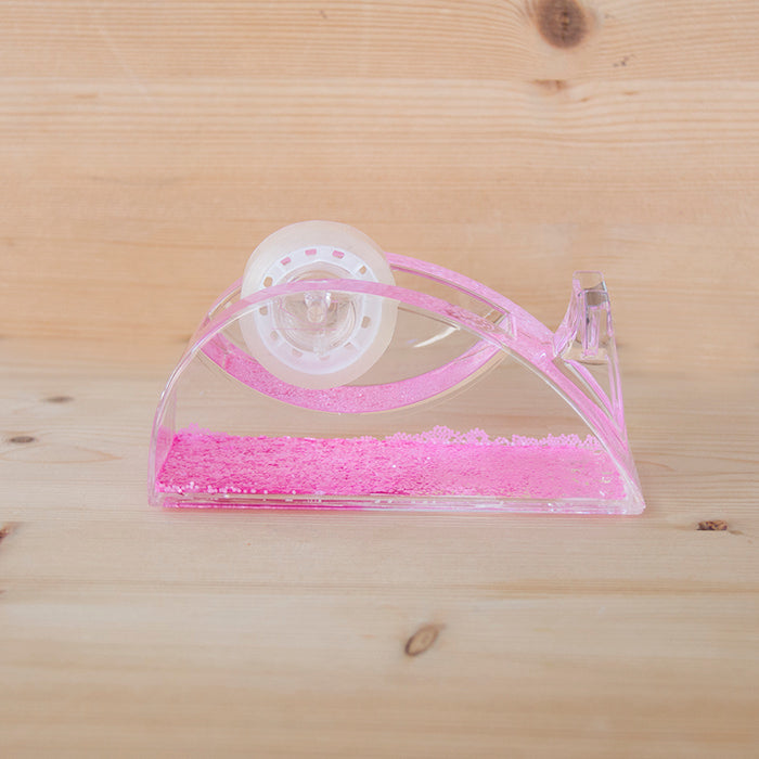 Suporte de fita cola Glitter Rosa