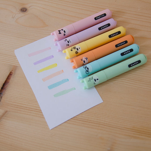 Kit 6 Mini Marcadores Pastel Teddy´s Style