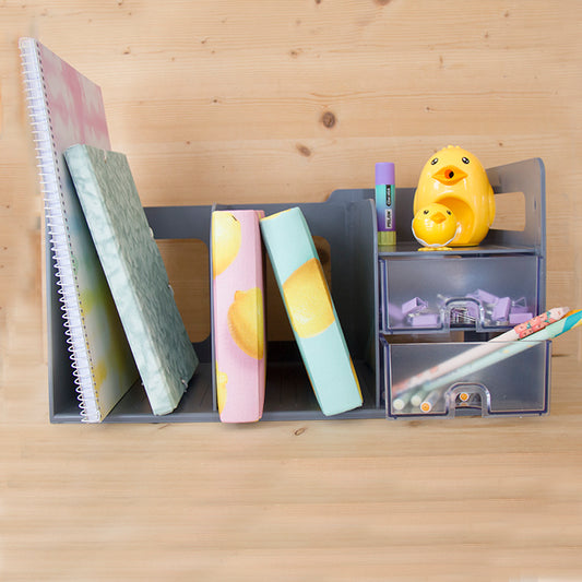 Organizador de mesa Book Rack Cinza