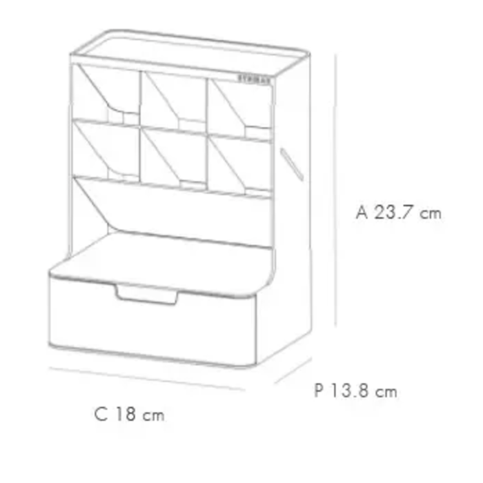Organizador de mesa Hive Azul Prussiano*
