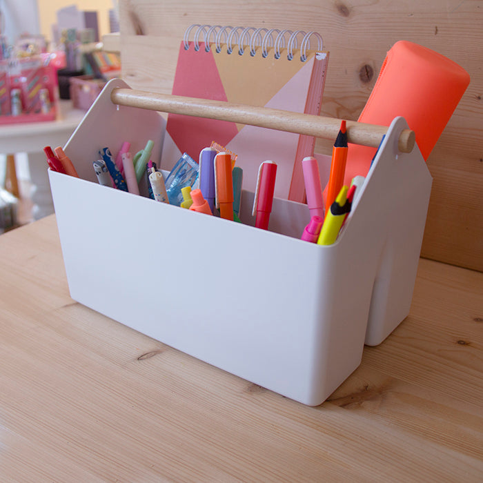 Organizador de mesa Palo Basket Branco