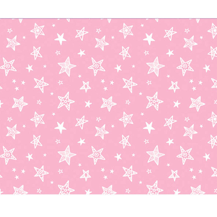 Papel de Embrulho Rosa c/estrelas