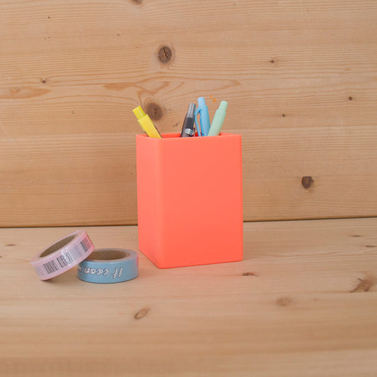 Porta Canetas Silicone Fluo Laranja